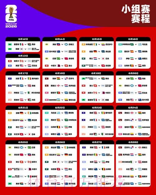 2026世界杯赛程最新比赛时间表怎么查 2026世界杯赛程最新比赛时间表怎么查